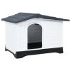 Dog House Grey, White, Black Polypropylene Small