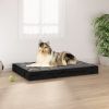 Dog Bed Black Solid Pine Wood Medium Durable Dog Bed