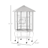 Bird Cage Starter Kit with Detachable Rolling Stand
