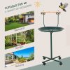 48" Rolling T-Stand Bird Training Activity Playground With Perch