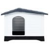 Dog House Grey, White, Black Polypropylene Small