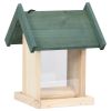 Bird Feeder Green, Natural Wood Firwood, PVC Medium Portable