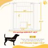 30"-41" Extra Wide Walk Through Dog Gate w/ Cat Door, 3-Inch & 5.5-Inch Extension Kits, 37" High