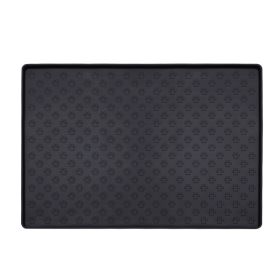 Spot Pet Mat, Waterproof And Easy To Clean Silicone Dog Mat, Cat Mat, Square Pet Placemat, Pet Supplies (Option: Black-Large)