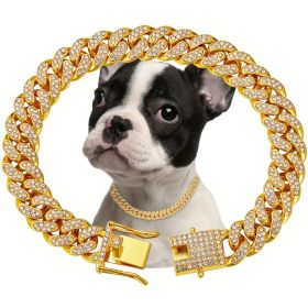 Shiny Diamond Safety Metal Necklace (Option: Glod-XXXL)