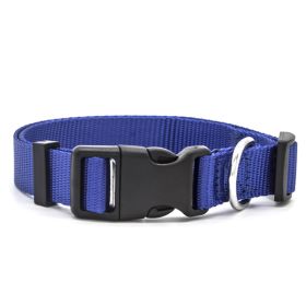 Nylon Pet Collar (Option: Blue-L)