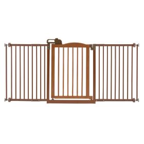 One Touch Gate II Extension (Option: Touch Gate II Wide in Brown)