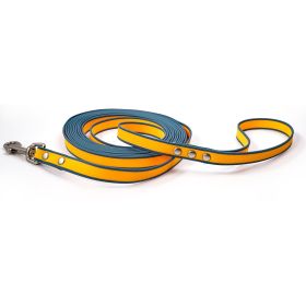 Durable material New style two-color training rope Tangle-free Soft on pet 4.92FT Obedience training Daily walk training Park training  Evening/early (Color: Orange-blue, size: 3M)