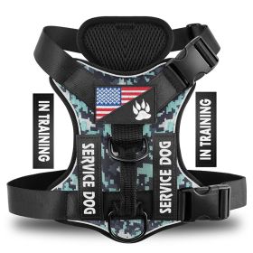 Reflective Breathable Solid Color Polyester Dog Strap (Option: Camouflage colour-L)